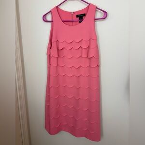 White House Black Market Pink Scallop Dress